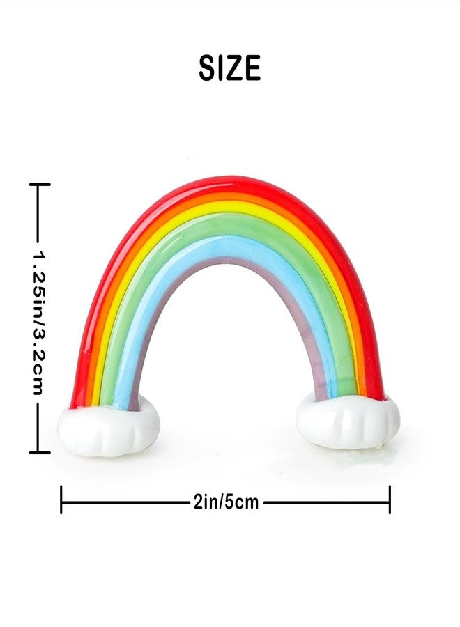 RillyRellow Miniature Tiny Rainbow, Dollhouse Mini Rainbow, Handmade Glass Rainbow, Standing Rainbow Bridge, for Dollhuse Miniature, Fairy Garden, Diorama (1PCS) (Solid Color) - Image 4